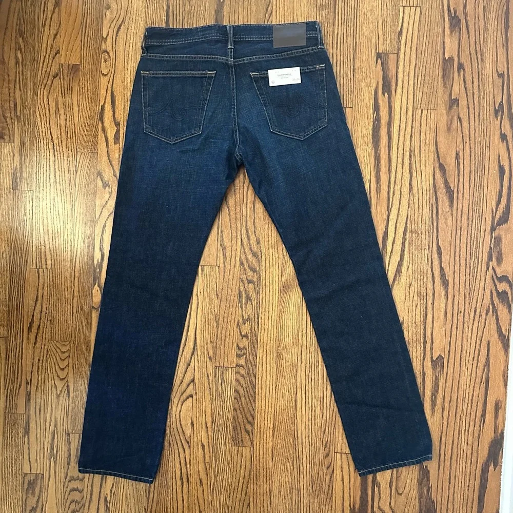 NWT AG Men's Jeans Matchbox Slim Straight  HERITAGE Medium Blue 33 W x 34L RARE! - Picture 2 of 9